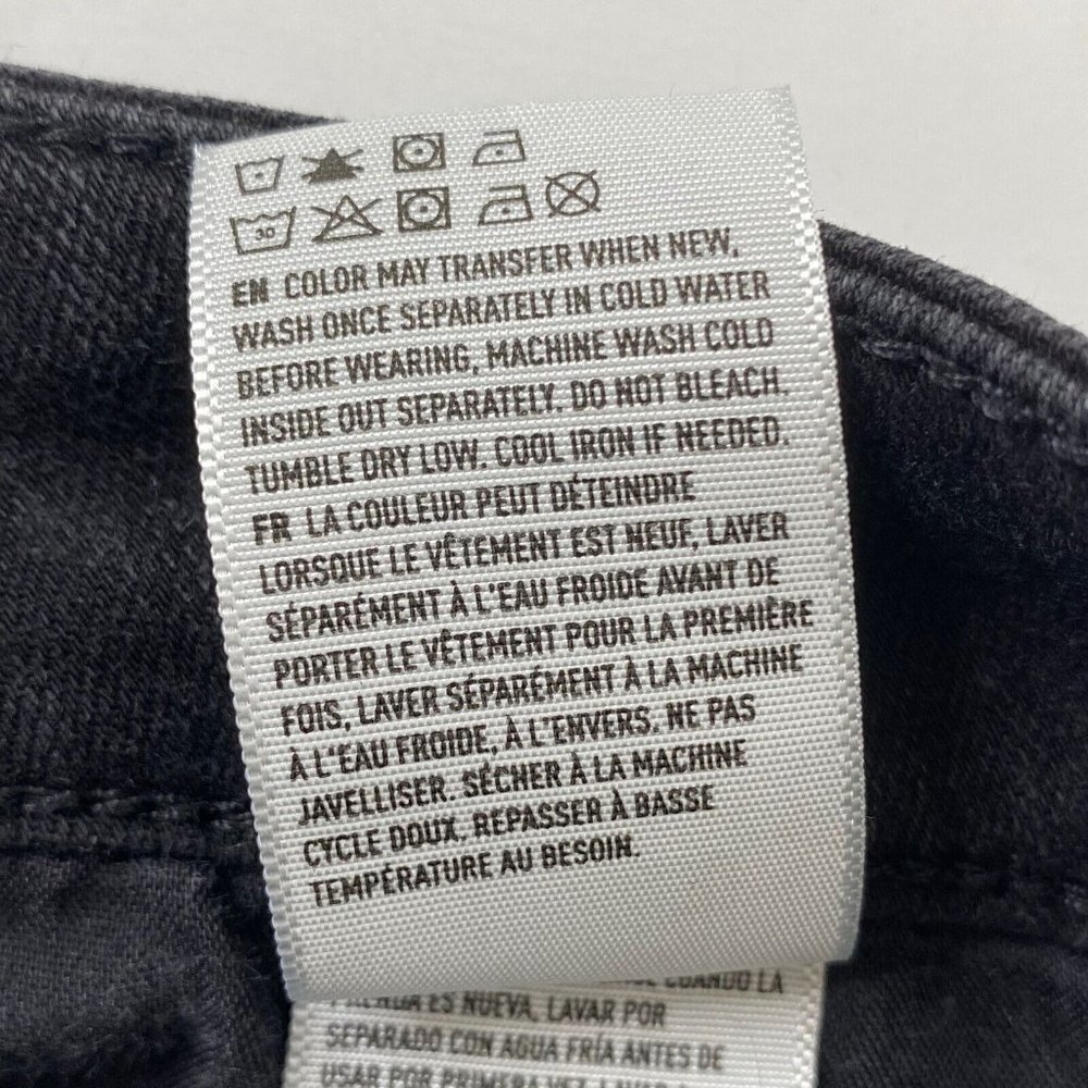 American Eagle size 4S High Rise Jegging Next Level Stretch Distress Jeans Black - Picture 11 of 12